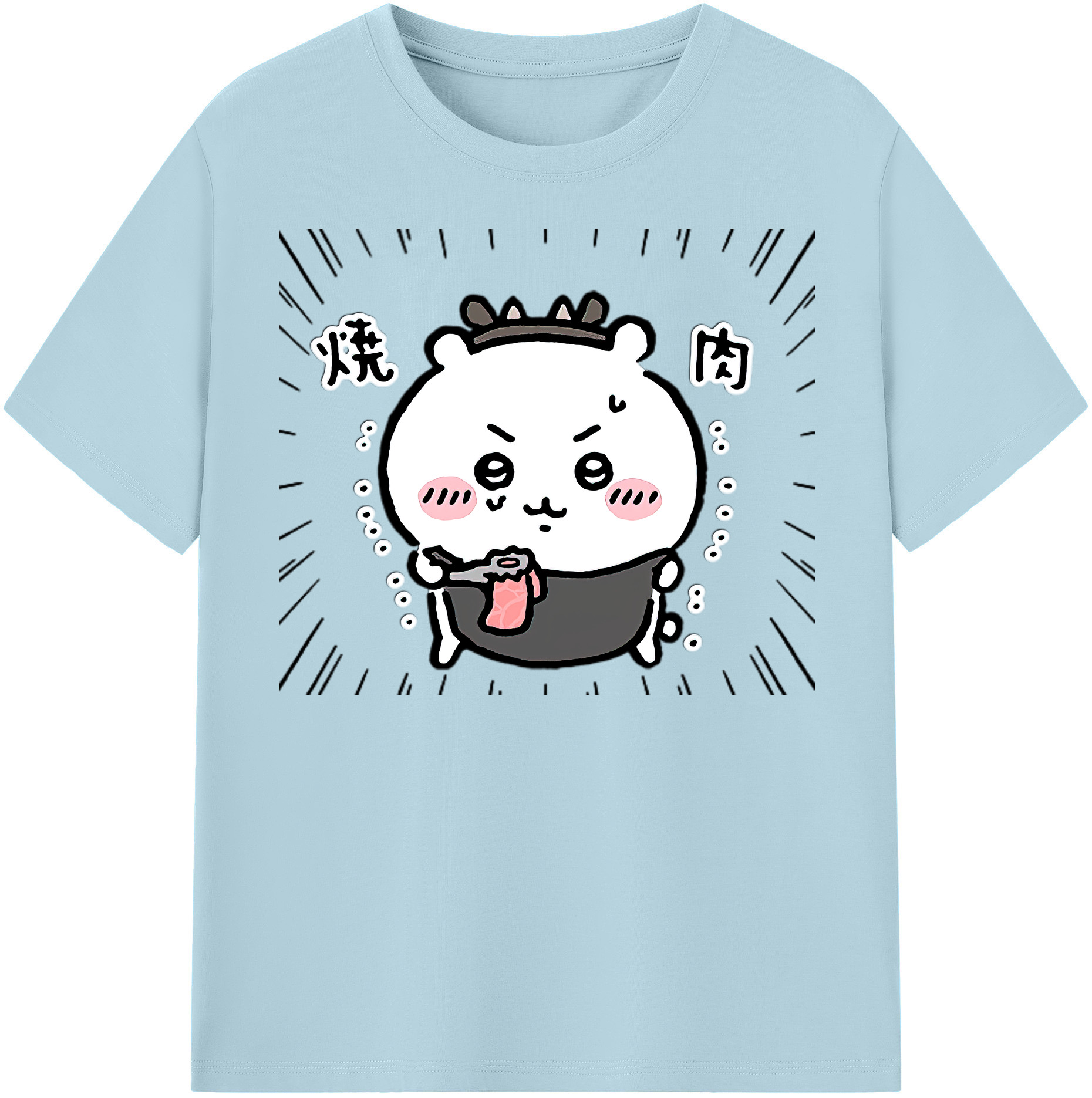 （画像用） ちいかわ ちいかわ Chii-kawa chiikawa 綿100％半袖Tシャツ（フロントプリント）